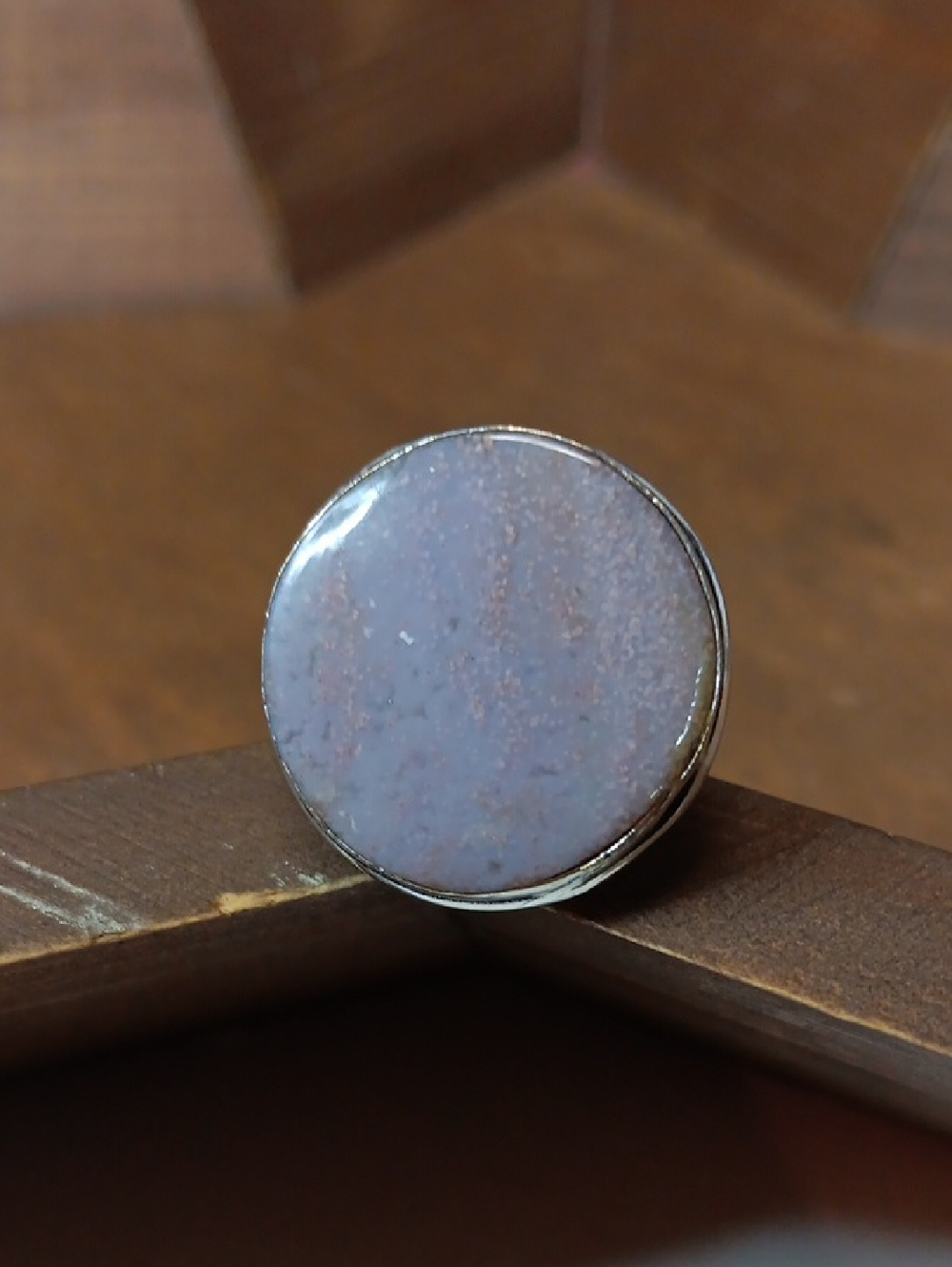 Lavender Stone Round Silver Ring - Women Jewelry